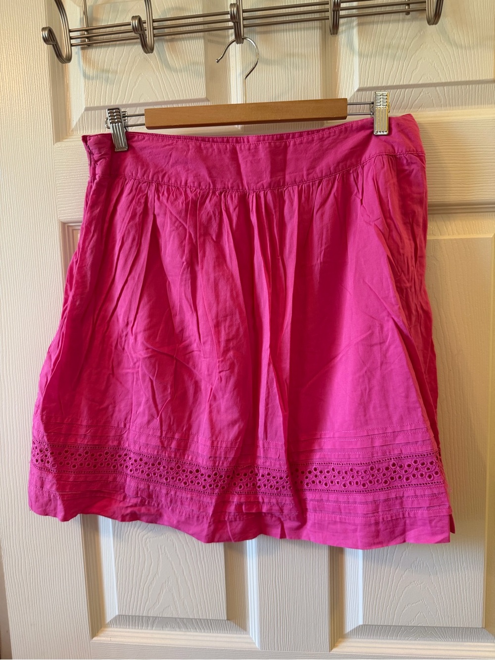 LOFT Hot Pink Cotton Skirt